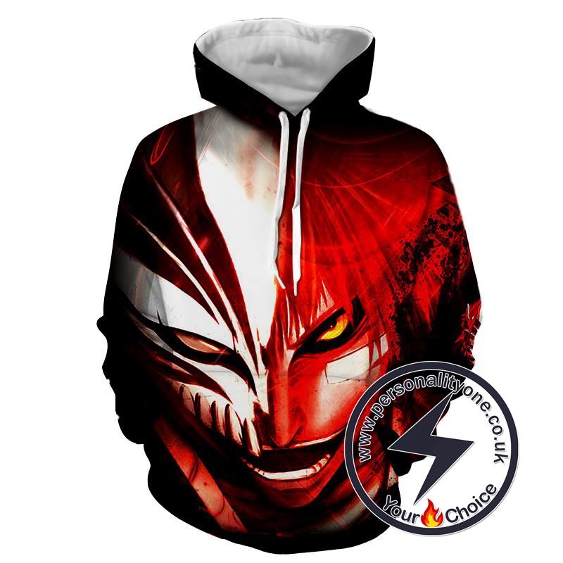 Hollow Mask - Bleach 3D - Bleach Hoodies